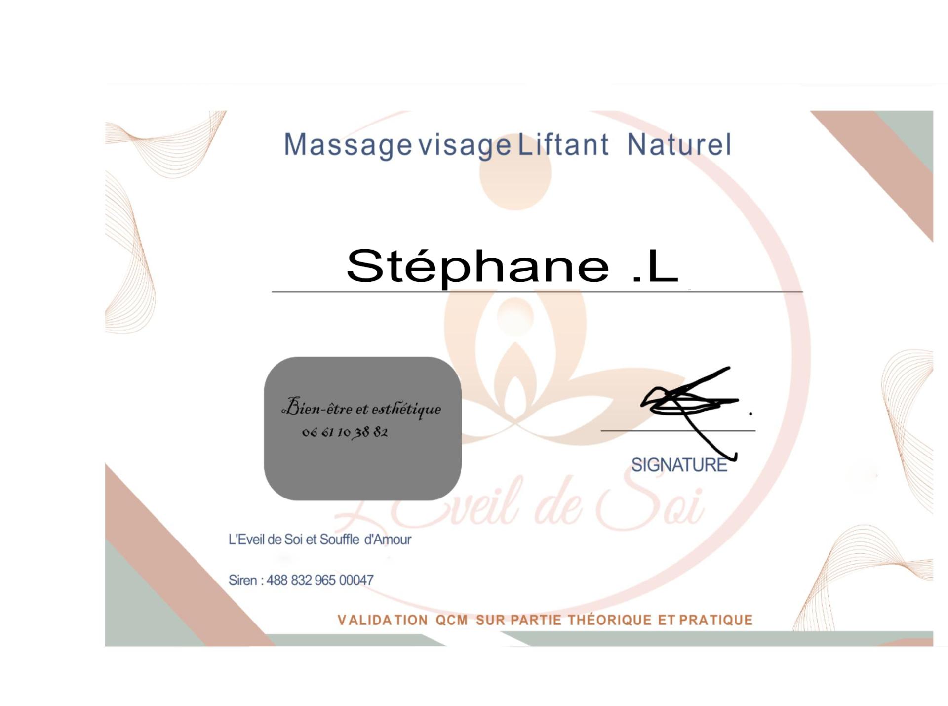 Diplome liftant cannes massage